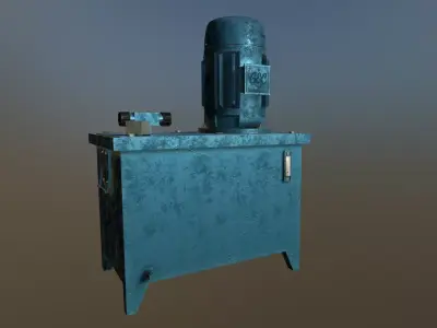 Hydraulic Power Pack Low-poly 3D model