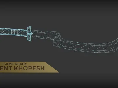Game Ready Ancient Khopesh Low-poly 3D model
