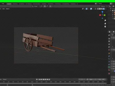 BULLOCK CART  Free low-poly 3D model