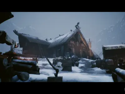 Viking Village Environment Megapack -Modular- Interiors - UE-FBX Low-poly 3D model