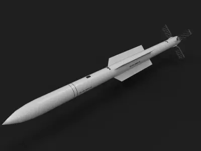 r77 air to air missile Low-poly 3D model