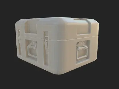 Old Crate Low-poly 3D model