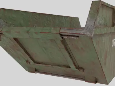 Low poly Skip PBR dump truck Low-poly 3D model