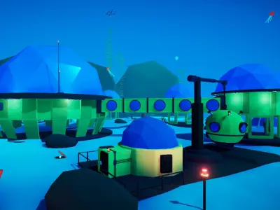 Underwater Laboratory Low-poly 3D model