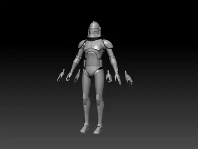 Animated Phase 1 CT 6 inch figure and Armor 3D files 3D print model