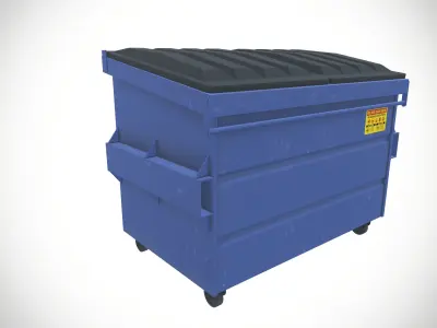 Dumpster Waste Industrial Low-poly 3D model