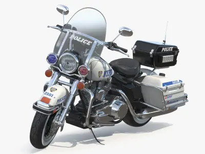 NYPD Motorcycle is Parked  purchase 3D model