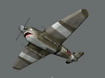 AirCraft second world war Low-poly 3D model
