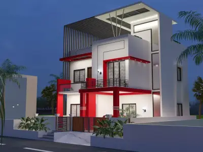 Bungalow Exterior Free 3D model