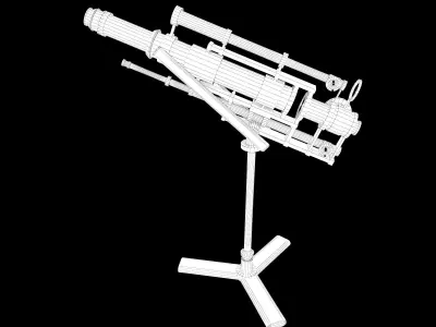 Telescope brass 3D model