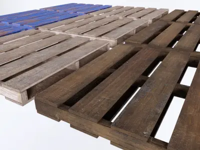 Wood Pallets Low-poly 3D model purchase