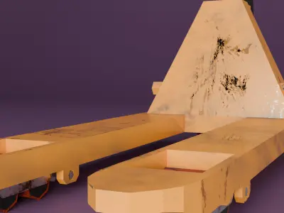 3D LowPoly Hand Pallet Truck Low-poly 3D model