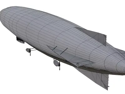Italia N4 Airship Low-poly 3D model