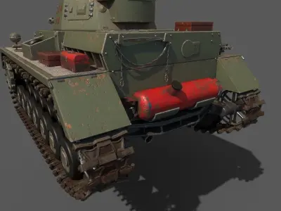 Bolder tank Low-poly 3D model