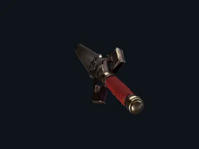 Dwarf sword Low-poly 3D model