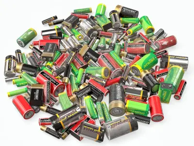 Battery Pack - Atlas - 4 Variants - Common Sizes Low-poly 3D model