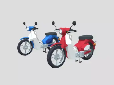 Motorcycle Low-poly 3D model purchase
