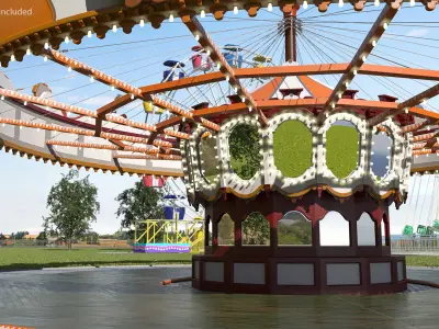 Deserted Park Carousel 3D model