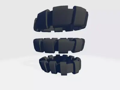 Lower Leg Military Band Low-poly 3D model