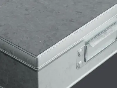 Galvanized Iron Box 001 S 3D model