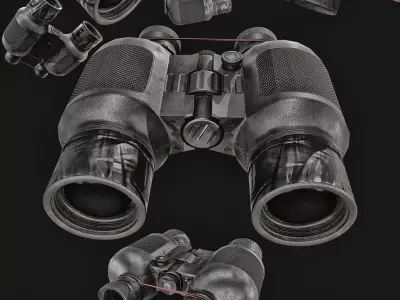 Binoculars Low-poly 3D model get
