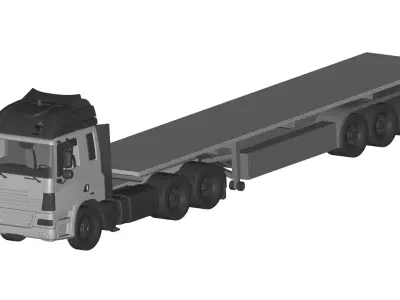 DAF CF truck Trailer 3D model