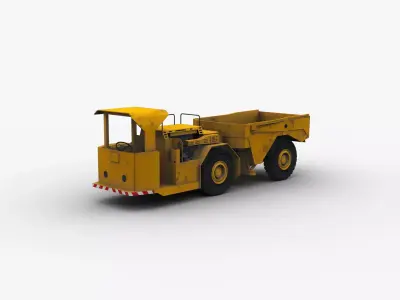 Underground Mining Dump Truck Low-poly 3D model