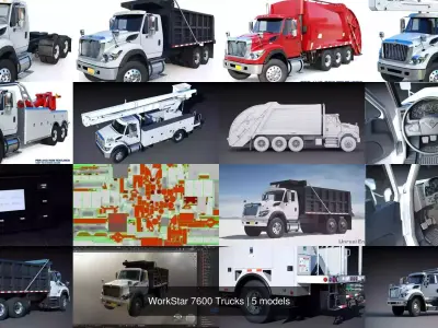 WorkStar 7600 Trucks 3D Model Pack