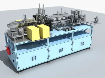 Industrial Equipment 2-Processing Assembly Line 3D model