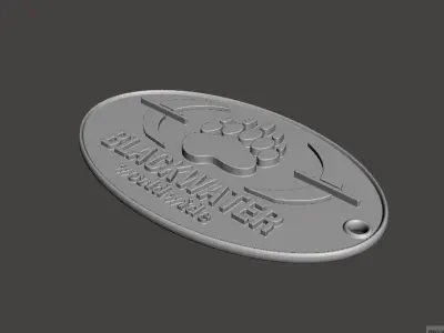 BLACKWATER - Army badge Free 3D print model