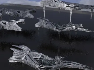 Hybrid base design Exterior Ship 7 3D model