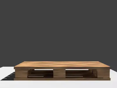 Palette piece of wood 3D model