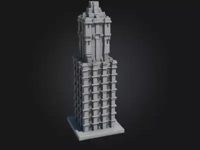 Tower Model  Timeless Vertical Marvel 3D model