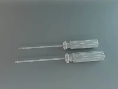 Screw Driver Low-poly 3D model