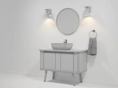 OVE Contrell 40 White 3D model
