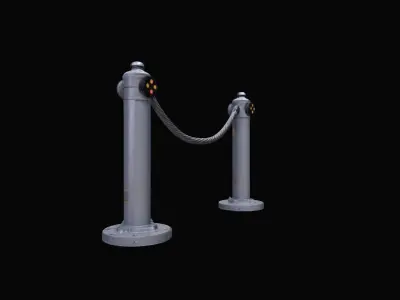 3d High Render Cable Barrier Service For Public Place 3D model purchase