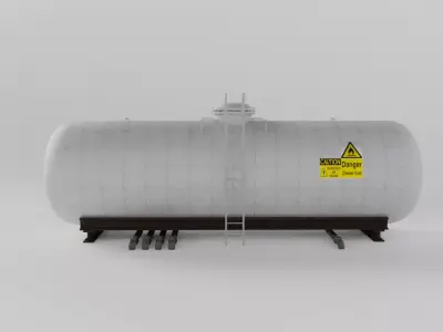 Gas tank Low-poly 3D model purchase