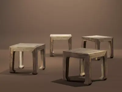 17th C Ming Dynasty Side Table 3D model