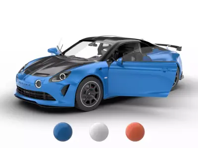 Alpine A110 R 2023 HQ 3d model 3D model