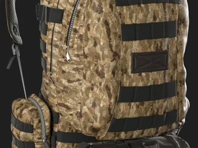 Tactical Backpack 2 3D model