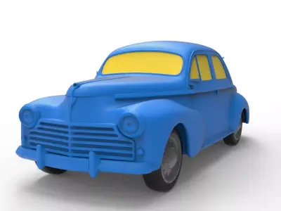 Peugeot 203 1948 Classic Car 3D print model