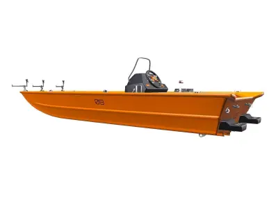Carp Fishing Boat PBR Low-poly 3D model