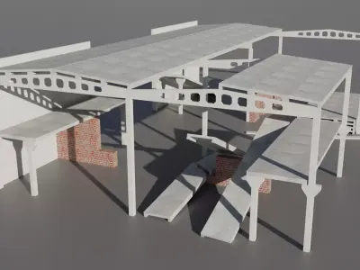 Abandoned zone Free 3D model