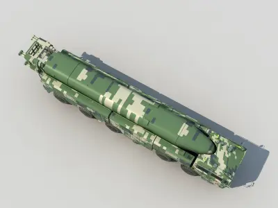 china CSS5  DH21 ballistic missile 3D model