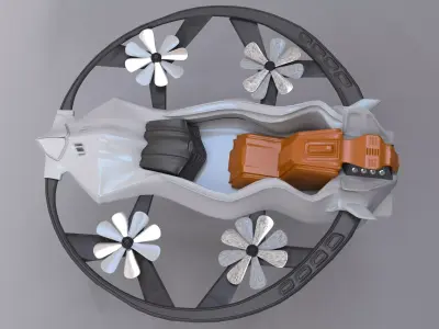  futuristic drone for civilian and military 3D model