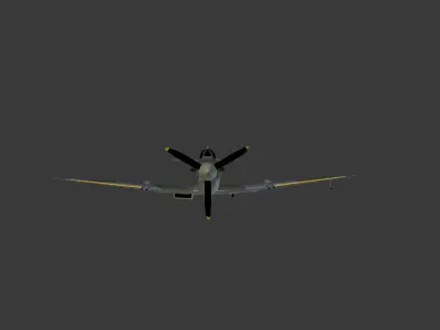 Spitfire MKV on starting sale Low-poly 3D model