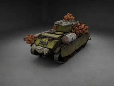 BT-7 Tank Low-poly 3D model