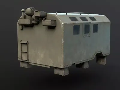 GAZ-66 KUNG Body Game Ready Low-poly 3D model
