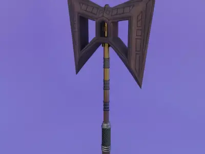 Nut Cracker Axe Low-poly 3D model