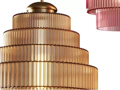 Antique Brass Bottle Shade Pendant Light Low-poly 3D model